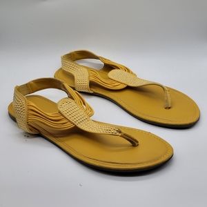 Yellow Sandals Size 10